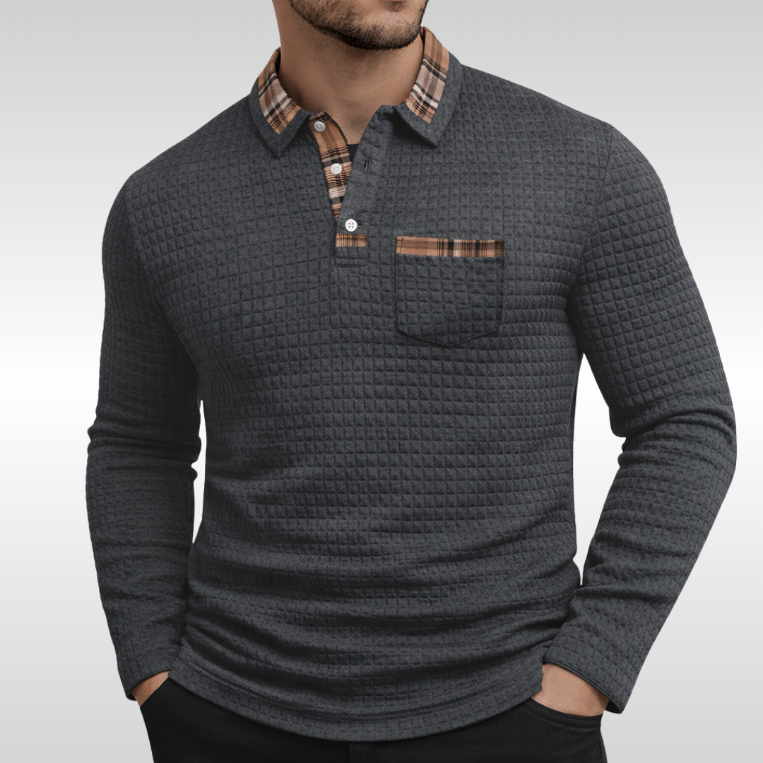 Owen | Waffle Polo Shirt