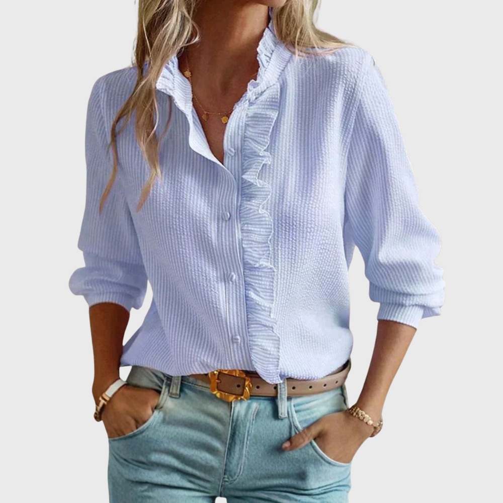 Agnete | Elegant Striped Blouse