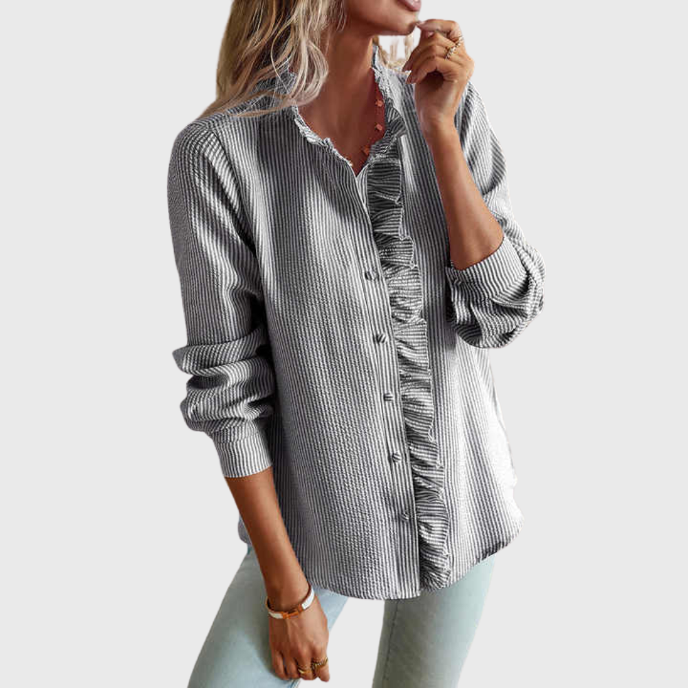Agnete | Elegant Striped Blouse