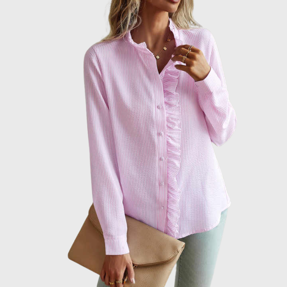 Agnete | Elegant Striped Blouse