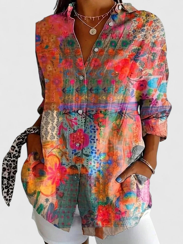 Anica | Artistic Button-Up Blouse