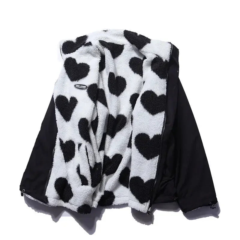Dianne | Reversible Heart-Print Comfort Jacket