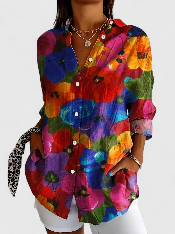 Anica | Artistic Button-Up Blouse