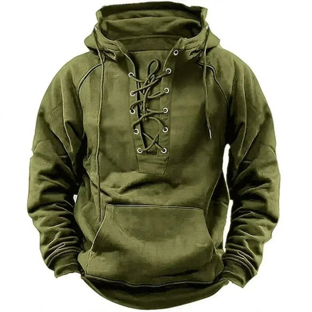 Mark | Lace-Up Winter Hoodie
