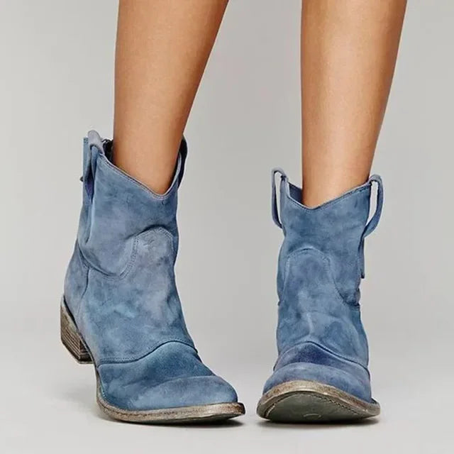 Meryl | Vintage Suede Ankle Boots