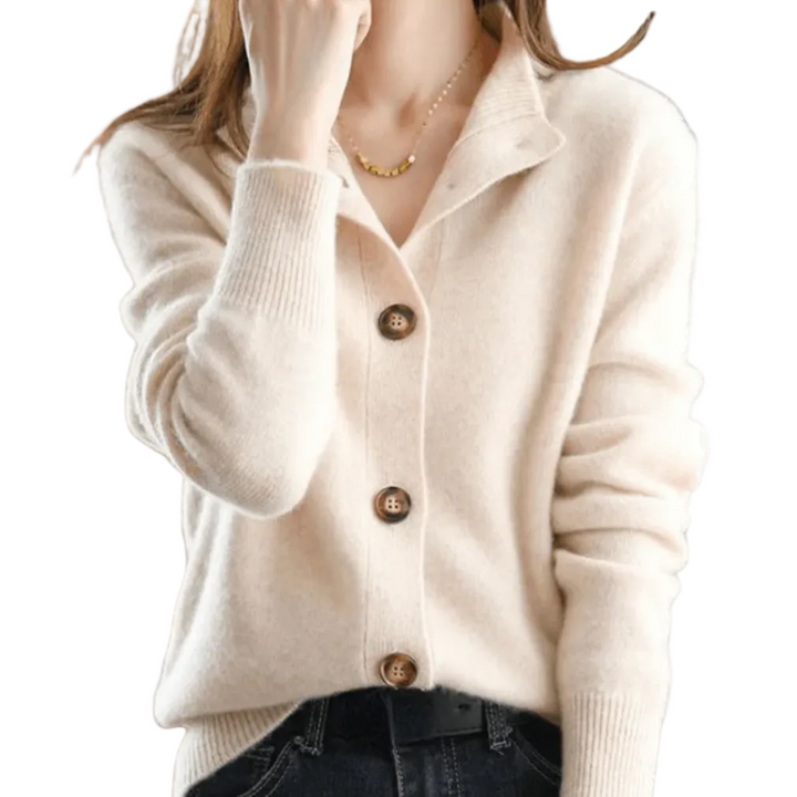 Camille | Buttoned Cardigan with Round Neck