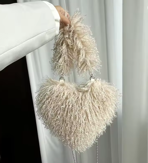 Felize | Heart Plush Crossbody Bag