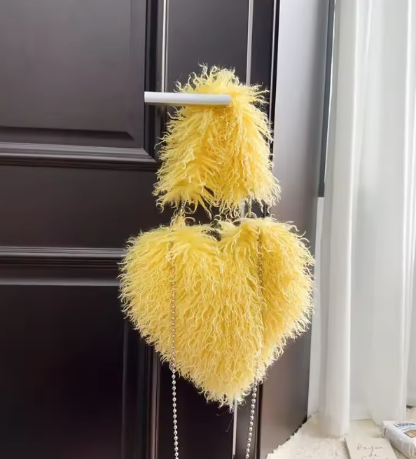 Felize | Heart Plush Crossbody Bag