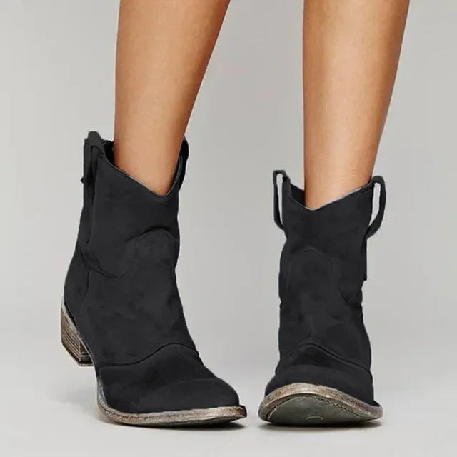 Meryl | Vintage Suede Ankle Boots