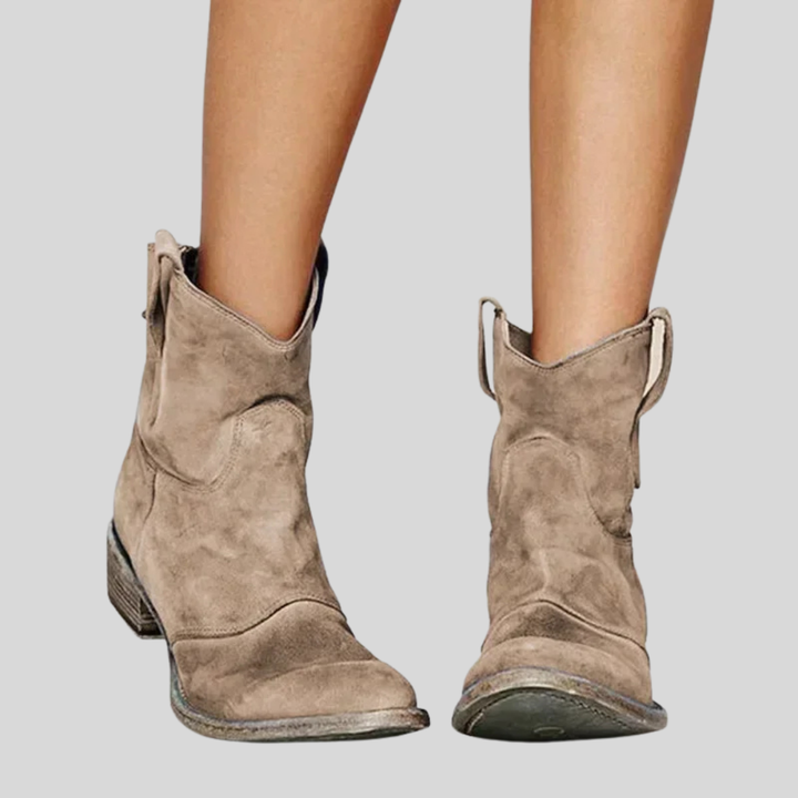 Meryl | Vintage Suede Ankle Boots