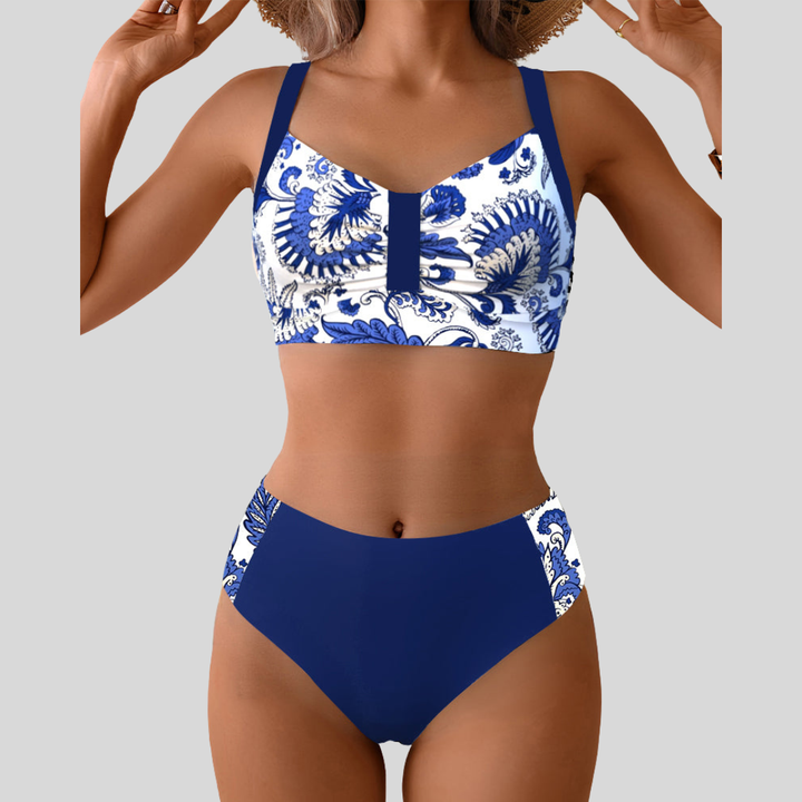 Sexy Printed Backless Bikini Beach Bra