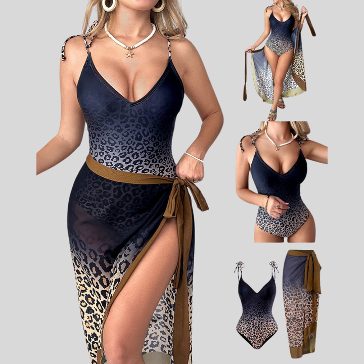 Beach Skirt Swimsuit One-Piece Set