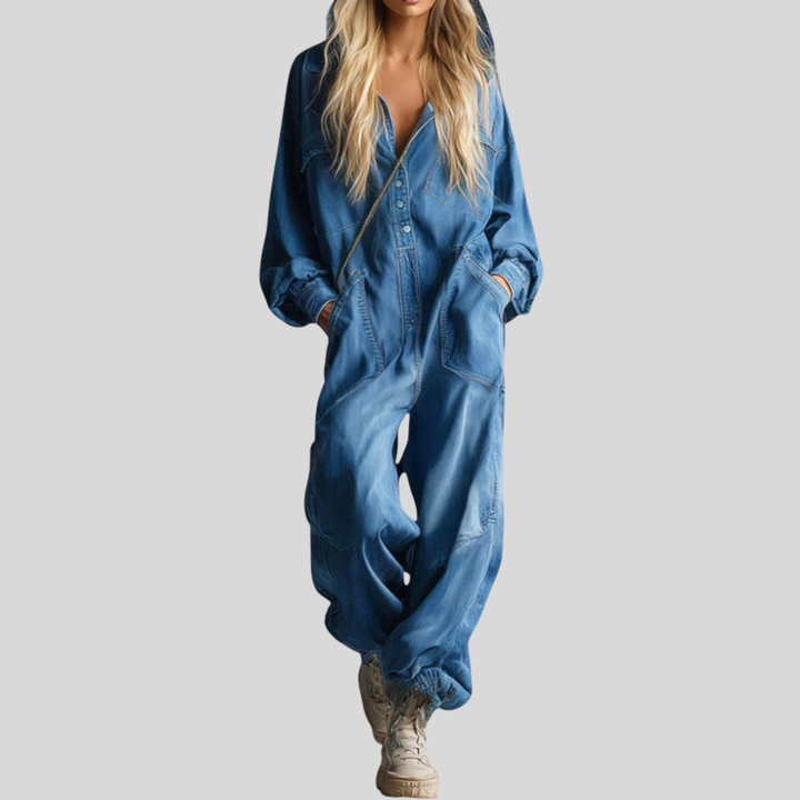 Rhea | Hooded Long Sleeve Jumpsuit