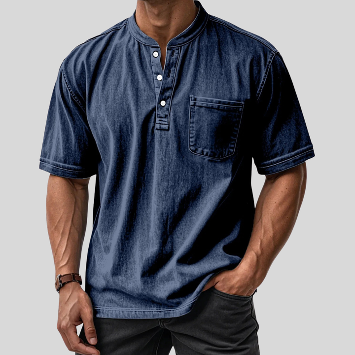 Caelum | Stand Collar Summer Henley
