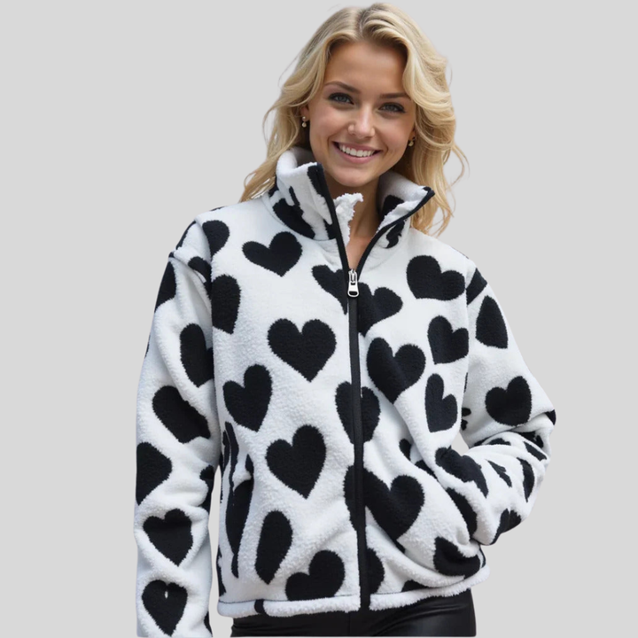 Dianne | Reversible Heart-Print Comfort Jacket