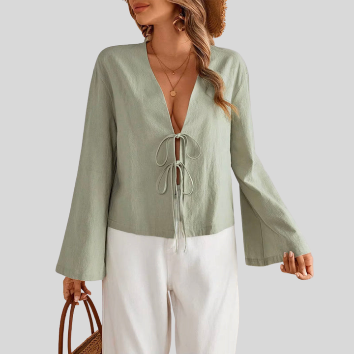 Chloé Montclair | Villarosa Lace-Up Blouse