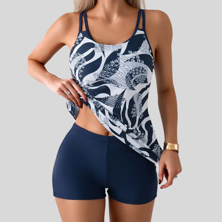 Conservative Printed Two-Piece Tankini