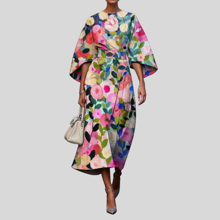 Moxlan | Elegant Floral Dress