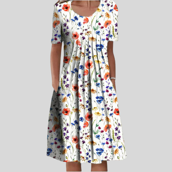 Audra | Casual Floral Midi Dress