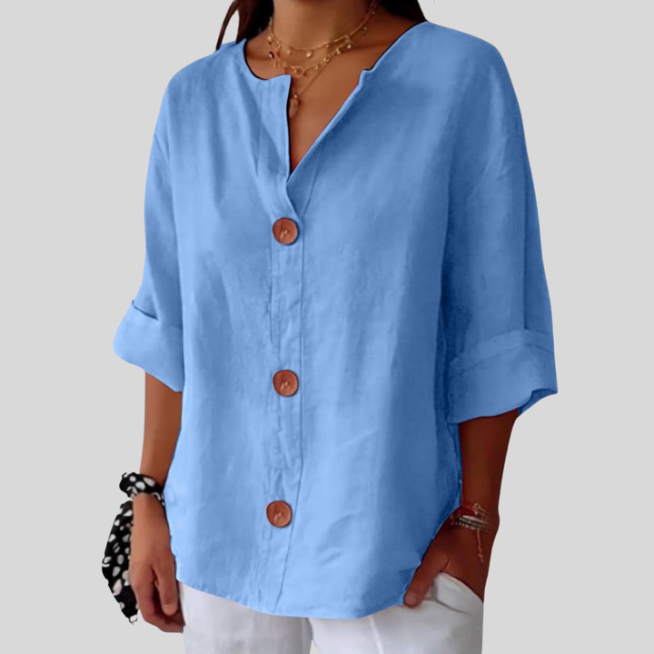 Hazel | Lightweight Linen Summer Blouse