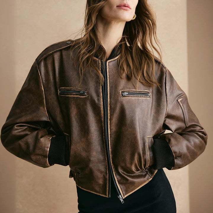 Sofia Amoretti Chic Leather Jacket
