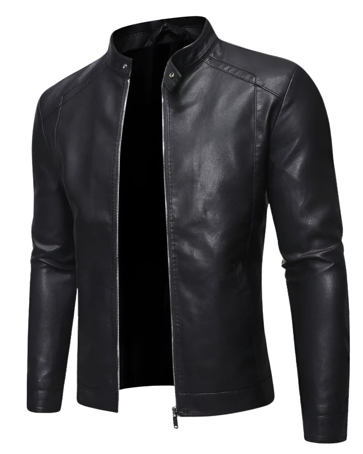Arthur™ | High Collar Leather Jacket