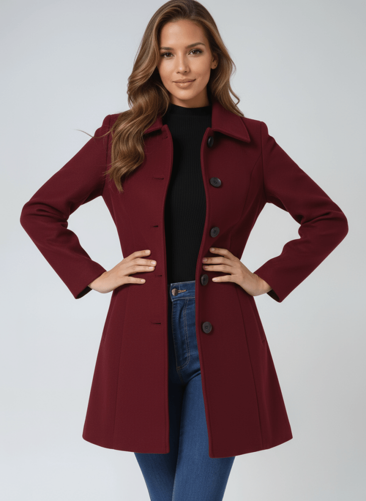 Stella | Elegant Winter Coat with Single Button