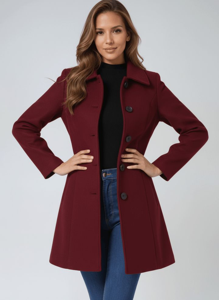 Stella | Elegant Winter Coat with Single Button