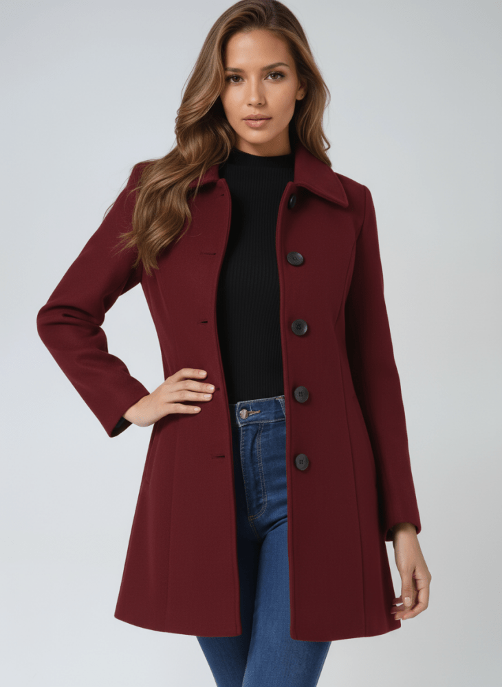 Stella | Elegant Winter Coat with Single Button