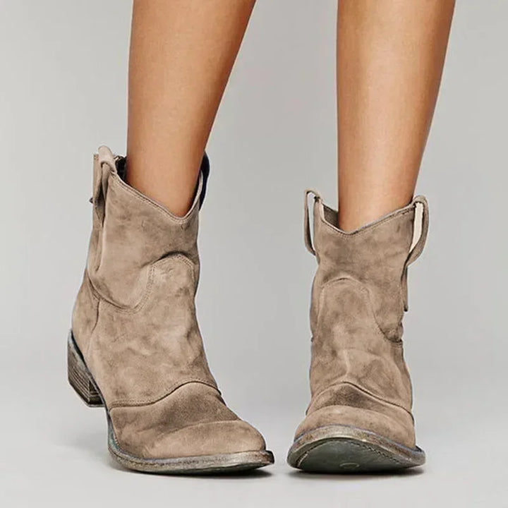 Meryl | Vintage Suede Ankle Boots