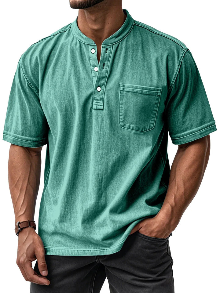 Caelum | Stand Collar Summer Henley