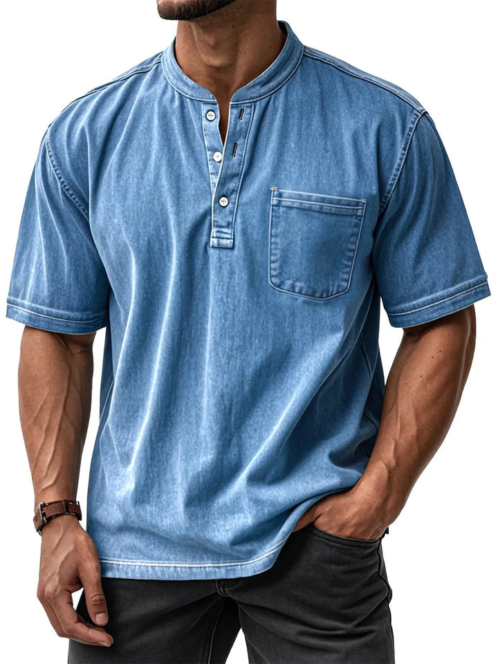 Caelum | Stand Collar Summer Henley