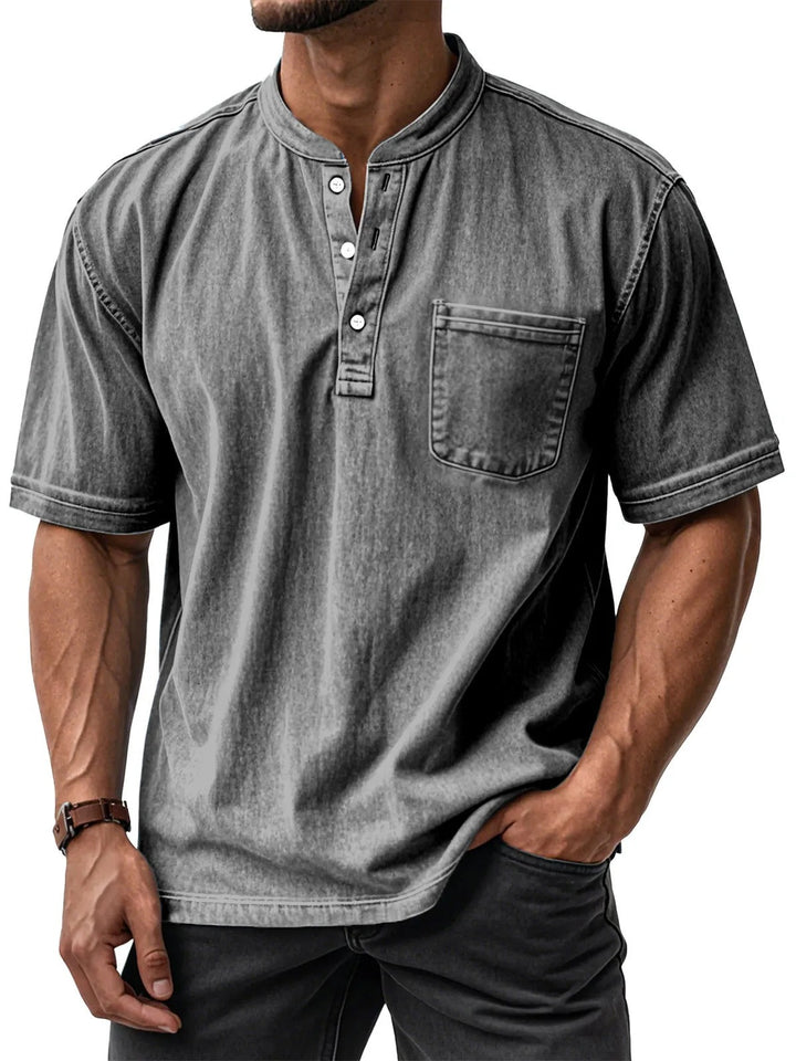 Caelum | Stand Collar Summer Henley