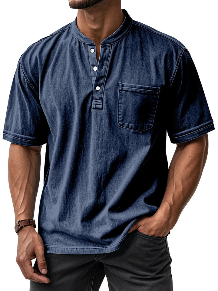 Caelum | Stand Collar Summer Henley