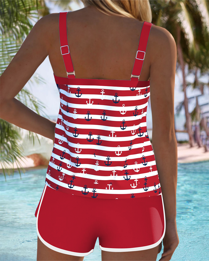 Printed Strap Short Swimwear