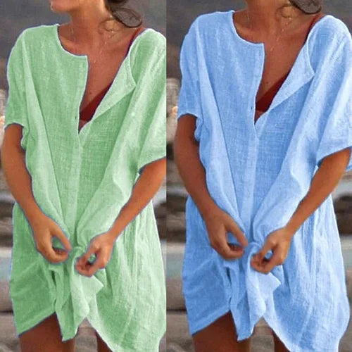 Anjini | Loose Beach Dress with Short Sleeves