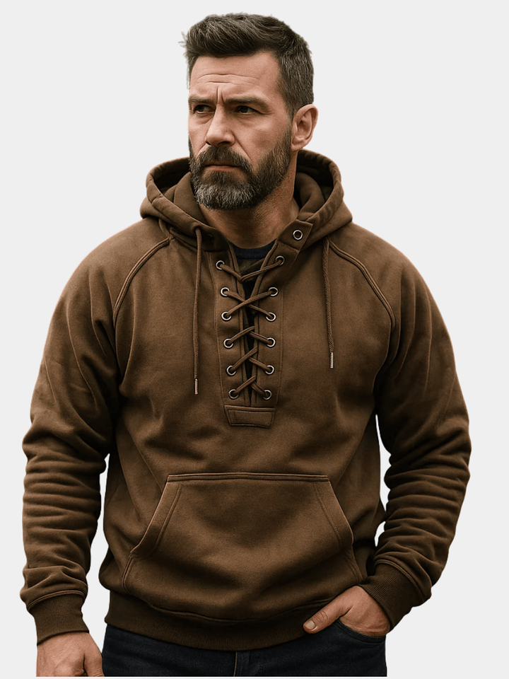 Mark | Lace-Up Winter Hoodie
