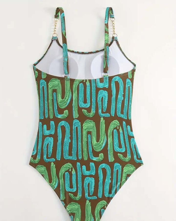 Sexy One-Piece Swimsuit with Straps