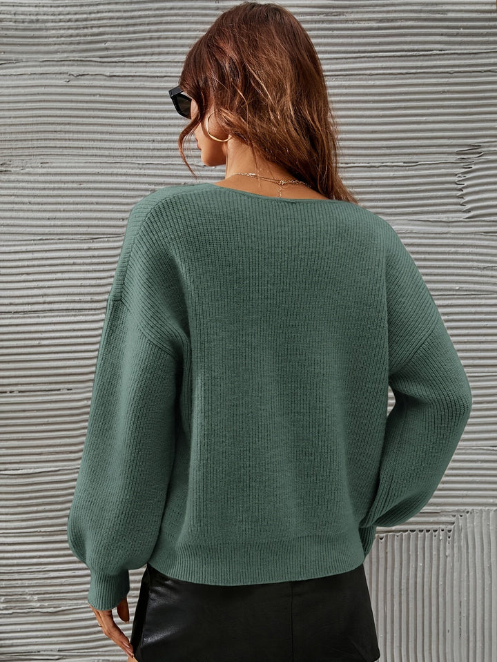June | Ribbed V-Neck Sweater