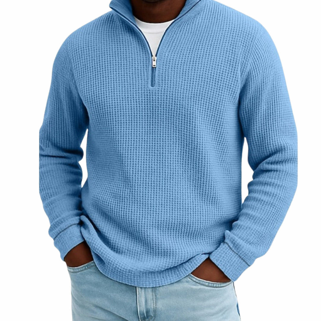 Patrick | Textured Quarter-Zip Polo