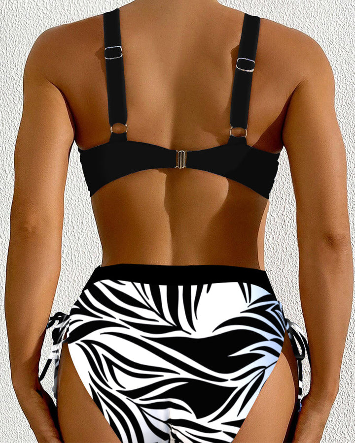 High-Waisted Printed Bikini