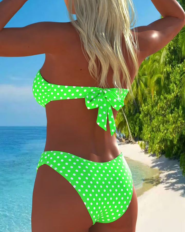 Polka Dot Bandeau Bikini