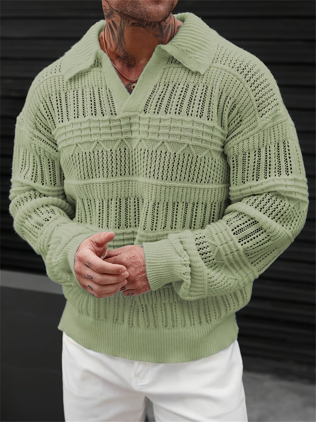 Wesley | Long-Sleeve Sweater with Cut Design