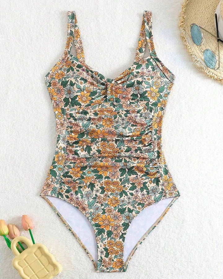 One-Piece Floral Print Swimsuit