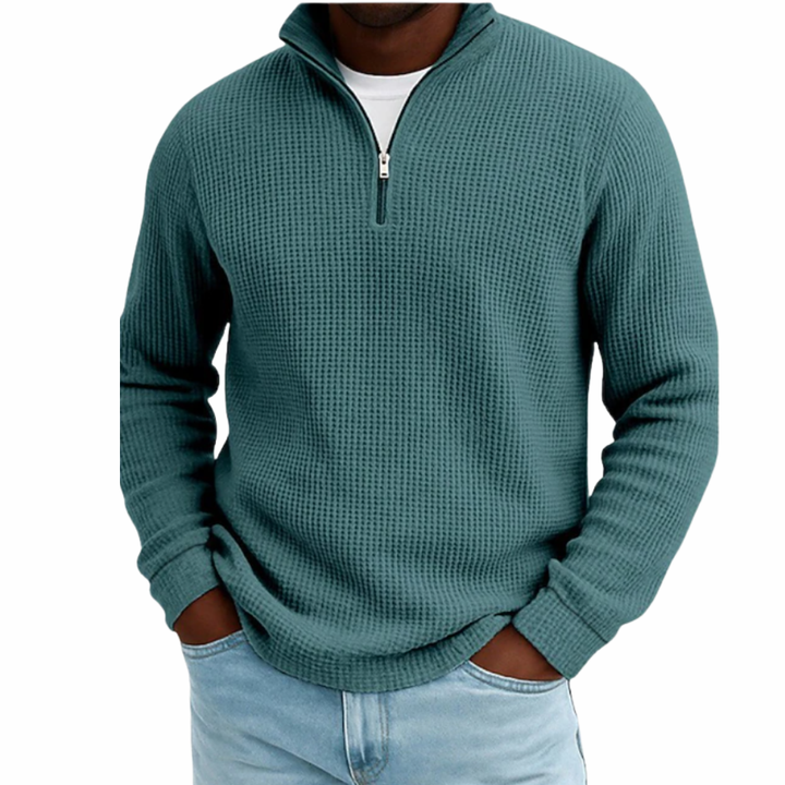 Patrick | Textured Quarter-Zip Polo