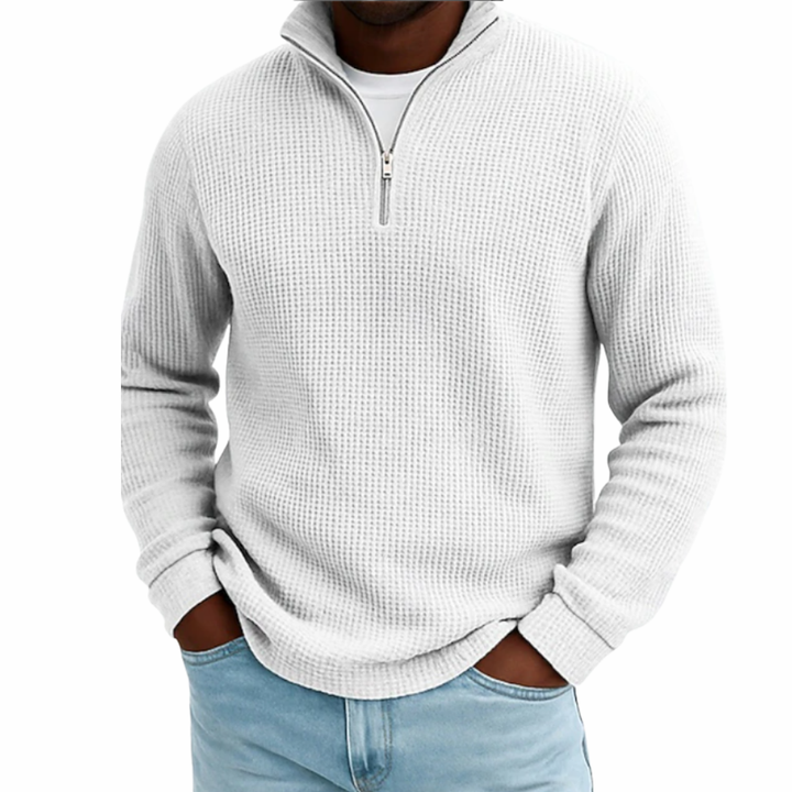 Patrick | Textured Quarter-Zip Polo