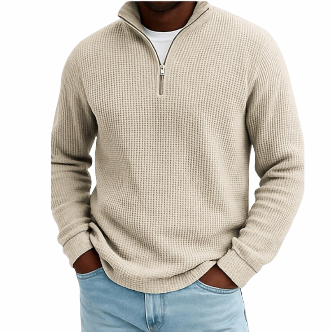 Patrick | Textured Quarter-Zip Polo