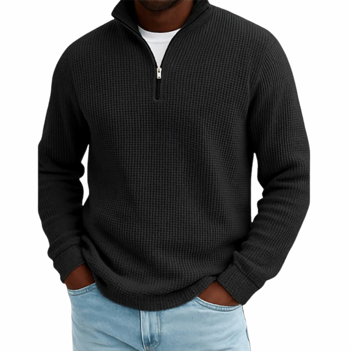 Patrick | Textured Quarter-Zip Polo