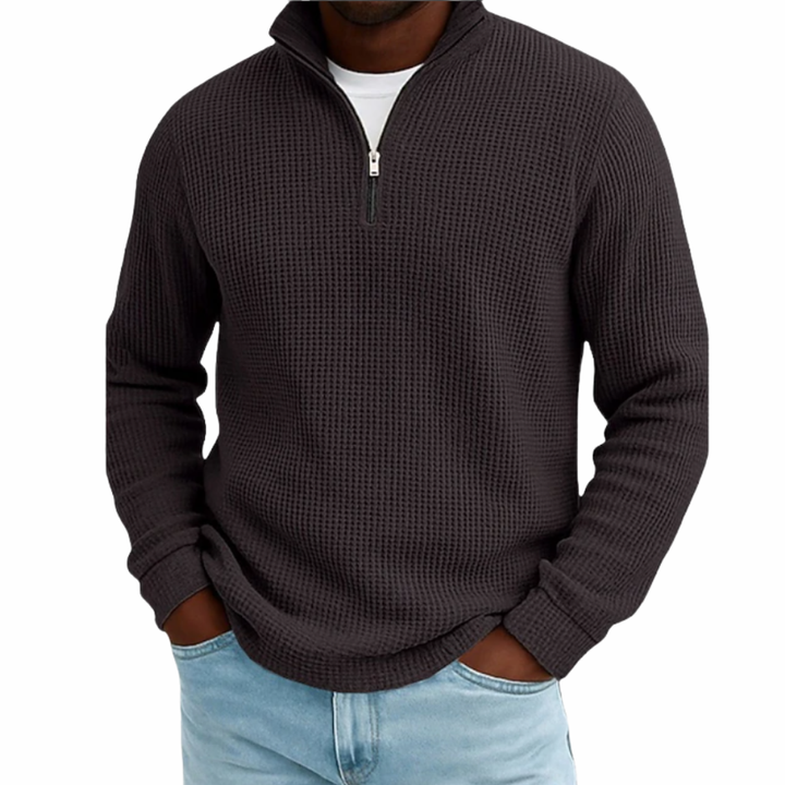 Patrick | Textured Quarter-Zip Polo