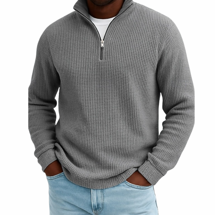 Patrick | Textured Quarter-Zip Polo